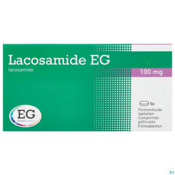 Lacosamide eg 100mg    comp pell 56