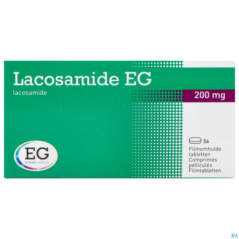 Lacosamide eg 200mg    comp pell 56