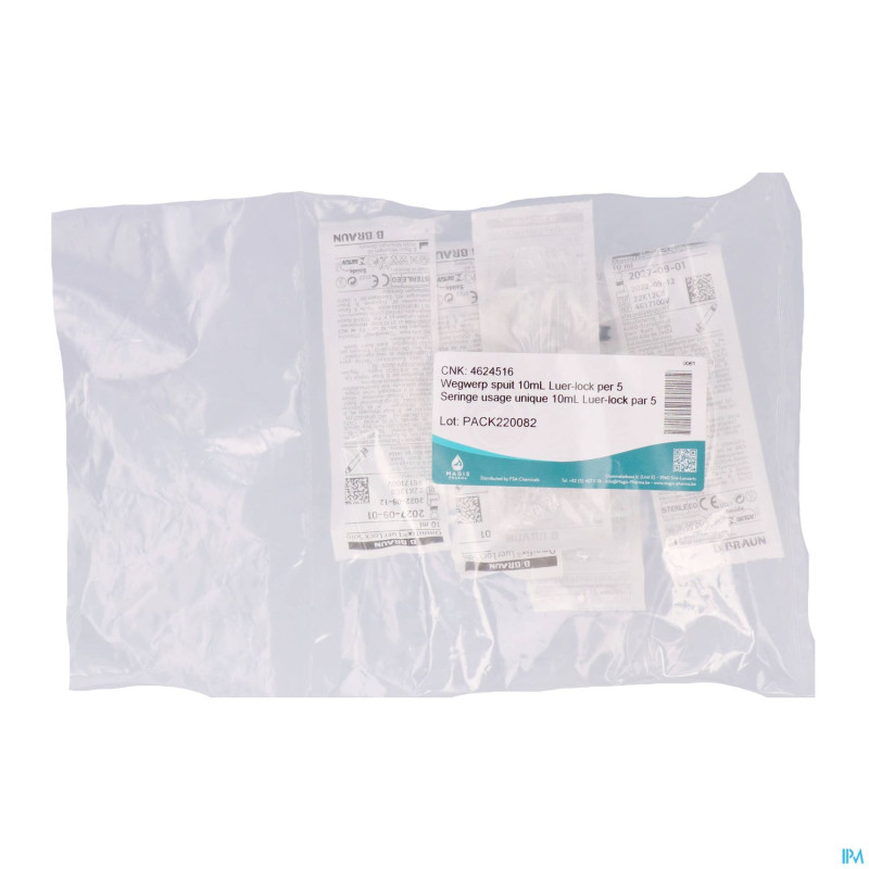 Seringue usage unique 10ml luer-lock    5 magis