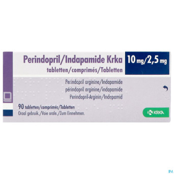 Perindopril/indapamide krka 10mg/2,50mg    comp 90