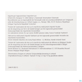 Triplixam 10mg/2,50mg/10mg orifarm comp pell90 pip