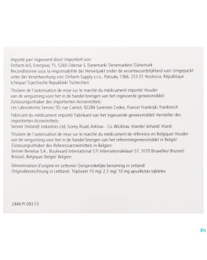 Triplixam 10mg/2,50mg/10mg orifarm comp pell90 pip
