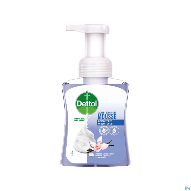 Dettol douceur mousse fleur orchidee&vanille 250ml