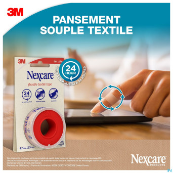 Nexcare 3m textile ruban flexi. 4,2mx12,5mm nt04-1