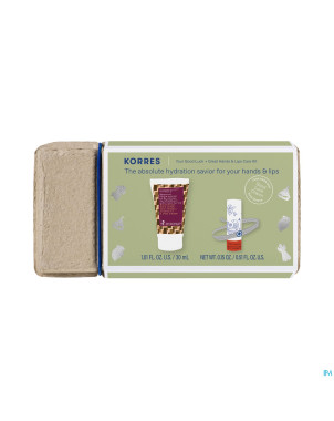 Korres gs coffret soins intense mains&levres 2prod