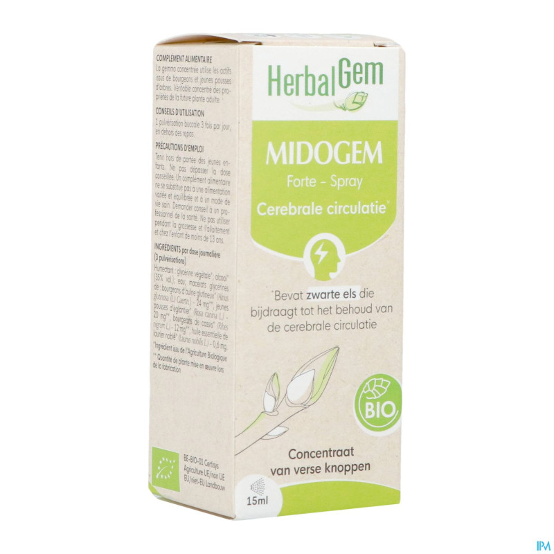 Herbalgem midog fort spray bio 15ml