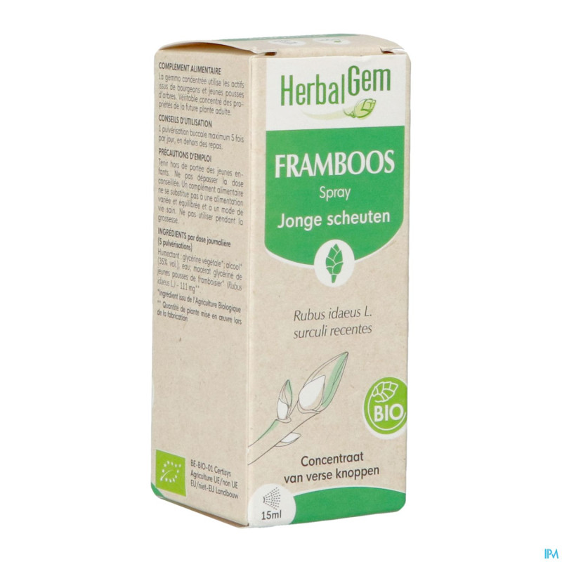 Herbalgem framboise bio spray  15ml