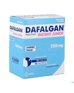 Dafalgan instant junior fraise 250mg gran sach 20