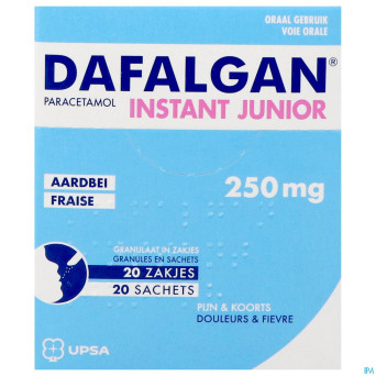 Dafalgan instant junior fraise 250mg gran sach 20