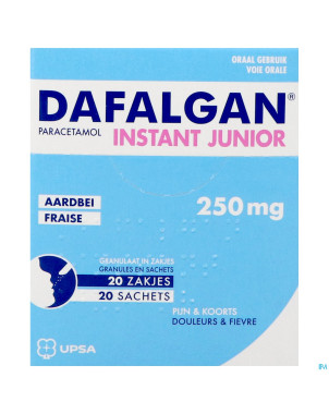 Dafalgan instant junior fraise 250mg gran sach 20