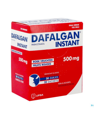 Dafalgan instant fruits rouges 500mg gran sach 20
