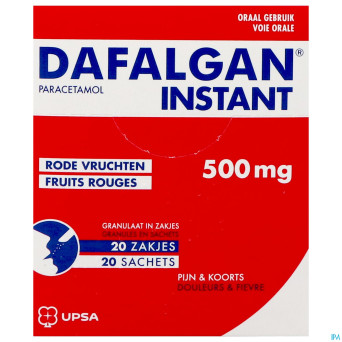 Dafalgan instant fruits rouges 500mg gran sach 20