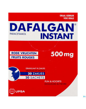 Dafalgan instant fruits rouges 500mg gran sach 20