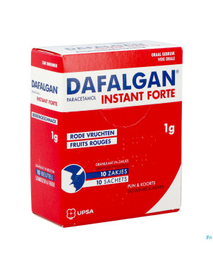 Dafalgan instant forte fruits r. 1g gran sach 10