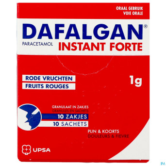 Dafalgan instant forte fruits r. 1g gran sach 10