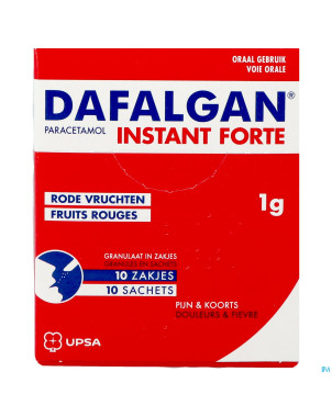 Dafalgan instant forte fruits r. 1g gran sach 10
