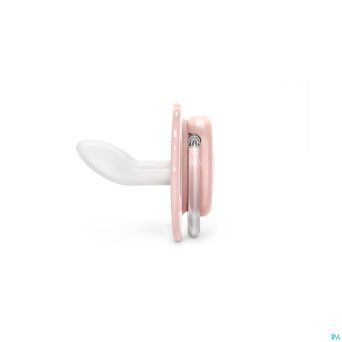 Suavinex bonhomia soother sili.flat 6/18m owl pink