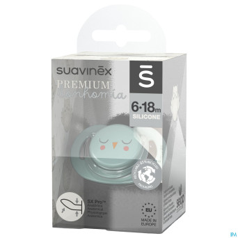 Suavinex bonhomia sooth. sili.flat 6/18m owl green