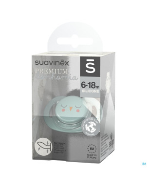 Suavinex bonhomia sooth. sili.flat 6/18m owl green