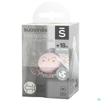 Suavinex bonhomia sooth.sili.flat+18m feather pink
