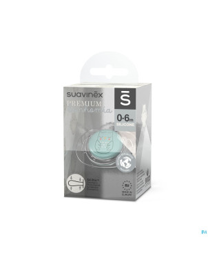 Suavinex bonhomia soother sili. rev 0/6m owl green