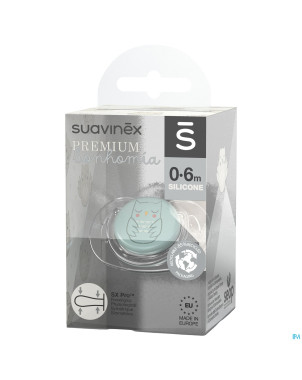 Suavinex bonhomia soother sili. rev 0/6m owl green