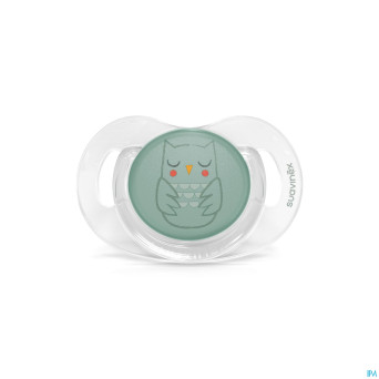 Suavinex bonhomia soother sili. rev 0/6m owl green