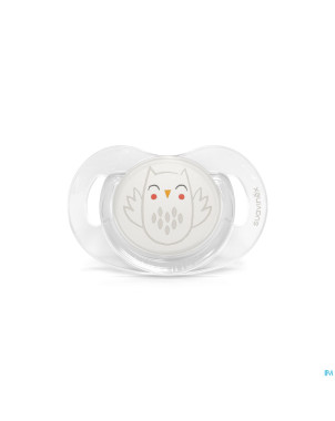 Suavinex bonhomia soother sili. rev 0/6m owl beige