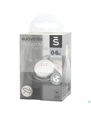 Suavinex bonhomia soother sili. rev 0/6m owl beige