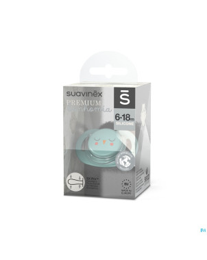 Suavinex bonhomia soother sili.rev 6/18m owl green