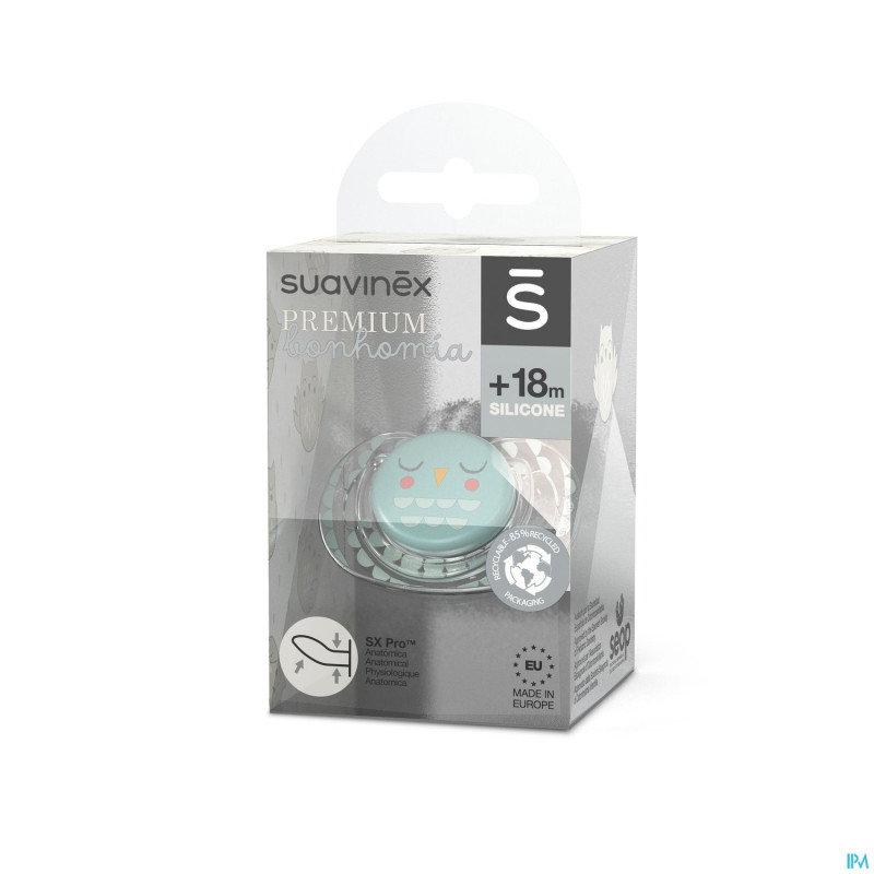 Suavinex bonhomia sooth.sili.rev+18m feather green