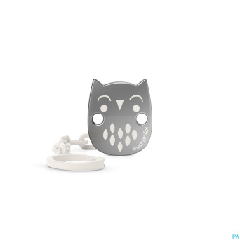 Suavinex bonhomia soother chain owl beige