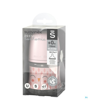 Suavinex bonhomia bottle pa sili.feather pink150ml