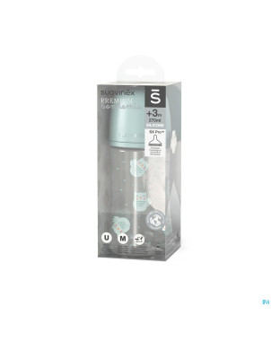 Suavinex bonhomia bottle pa sili. owl green  270ml