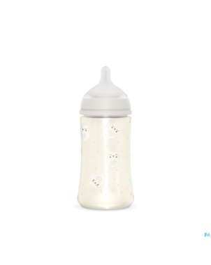 Suavinex bonhomia bottle pa sili. owl beige  270ml