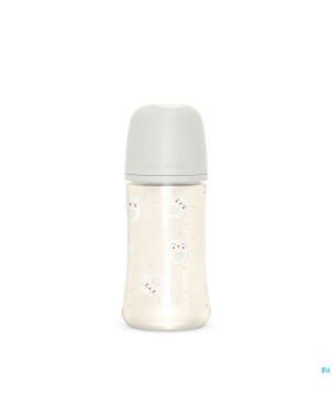 Suavinex bonhomia bottle pa sili. owl beige  270ml