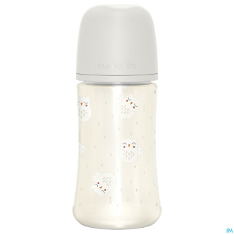 Suavinex bonhomia bottle pa sili. owl beige  270ml