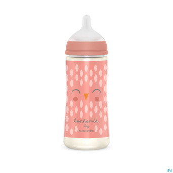 Suavinex bonhomia bottle pa sili.feather pink360ml