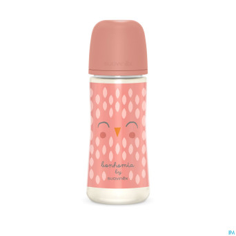 Suavinex bonhomia bottle pa sili.feather pink360ml