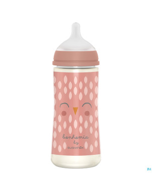 Suavinex bonhomia bottle pa sili.feather pink360ml