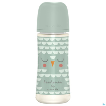 Suavinex bonhomia bottle pa sili.feathergreen360ml
