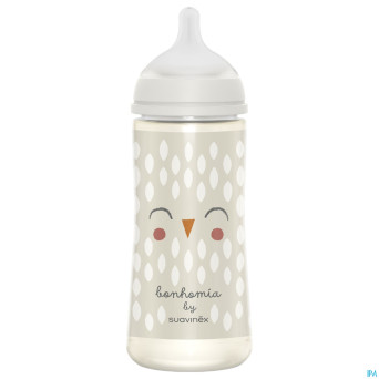 Suavinex bonhomia bottle pa sili.featherbeige360ml