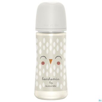 Suavinex bonhomia bottle pa sili.featherbeige360ml