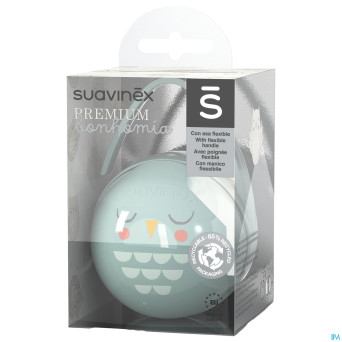 Suavinex bonhomia duo soother holder owl green