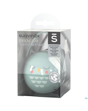 Suavinex bonhomia duo soother holder owl green