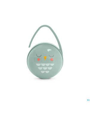 Suavinex bonhomia duo soother holder owl green