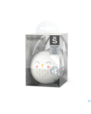 Suavinex bonhomia duo soother holder owl beige