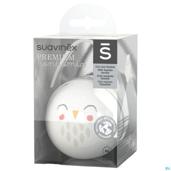 Suavinex bonhomia duo soother holder owl beige