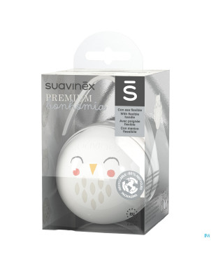 Suavinex bonhomia duo soother holder owl beige