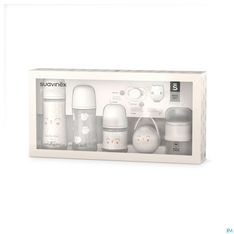 Suavinex bonhomia welcome baby set beige   6 prod.